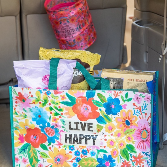 NEW “live happy” large tote carry all bag - Picture 2 of 10